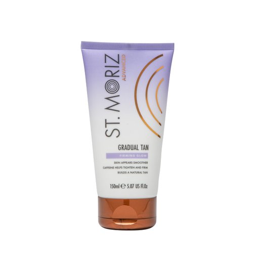 St Moriz Advanced Firming Gradual Self Tanner Lotion | Hydrating Sunless Tanning Moisturizer with Caffeine to Help Firm & Tighten Skin | Builds up a Natural Glow in 1-3 Applications | Vegan | 150ml