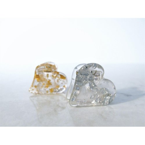 Generic Small mini clear gold or silver heart shaped hair claw clip (Primary color: Silver), 1 Count (Pack of 1)