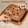 Magnetic Game Chess, Magnet Game Board Games for Kids 6-8-12, Magnet Chess Game for Adults, Family Game for Kids and Adults, Magnetic Game with 40 Pieces, Fun Birthday Gifts for Kids (Brown)