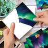 The Best Card Company - 20 Landscape Nature Note Cards Blank (4 x 5.12 Inch) (10 Designs, 2 Each) - Aurora Borealis AM7029OCB-B2x10