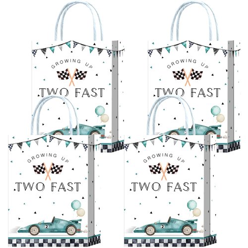 16 Pieces Blue Racing car 2nd Birthday Goodie Bags for 2nd Birthday Party Supplies,Two Fast Gift ...