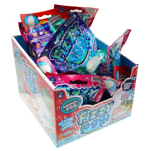 JA-RU Fizzy Egg Surprise Toys (12 Eggs) w/Surprise Mystery Dinosaur & Sea Animal Toy. Like Kids Bath Bombs. Fun Shower & Bath Toys for Boys & Girls. Bathbombs Easter Egg Basket Toy. 5505-12p