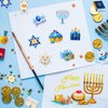 HOWAF 300pcs Hanukkah Stickers,Happy Hanukkah Foam Stickers,Self-Adhesive Hanukkah Decorations Dreidels Menorah Candles Stickers Decals for Hanukkah Chanukah Gifts Scrapbooking DIY Art Craft Supplies