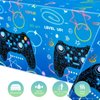WERNNSAI Blue Video Game Party Tablecloth - 2 Pack 54’’ x 108’’ Birthday Party Decorations for Kids Boys Gamer Party Disposable Plastic Rectangle Table Cover for Gaming Night Geek Game Party Supplies