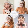 5Pcs Face Wash Headband and Wristband Set for Women,Spa Skin Care Headband for Washing Face, Hair Band and Wrist Towels Water Guards for Washing Face, Makeup, Skincare (Pink)