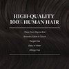 GOO GOO Clip in Hair Extensions Real Human Hair, 16inch 120g 7Pcs, 2 Dark Brown, Remy Human Hair Extensions Clip ins for Women, Natural Human Hair