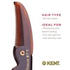 Kent 87T Handmade Folding Pocket Comb for Men, Fine Tooth Hair Comb Straightener for Everyday Grooming Styling Hair, Beard or Mustache, Use Dry or with Balms, Saw Cut Hand Polished, Made in England