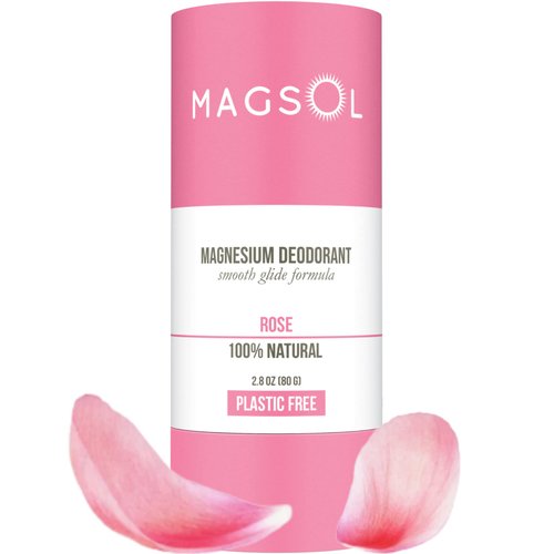 MAGSOL Plastic-Free Natural Deodorant for Women - 100% Aluminum Free, Baking Soda Free, Plastic Free - 2.8 oz