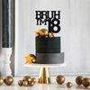 Black Glitter Bruh I'm 18 Cake Topper, Happy 18th Birthday/Bro I'm 18/It's My 18th Birthday, Funny 18th Birthday Party Decorations Supplies