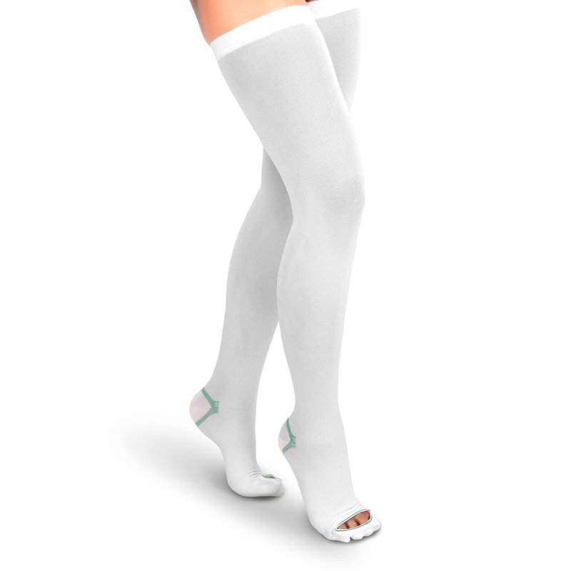 Compression Stockings Thigh High, Unisex Ted Hose Socks, 15-20 mmHg Moderate Level (m)