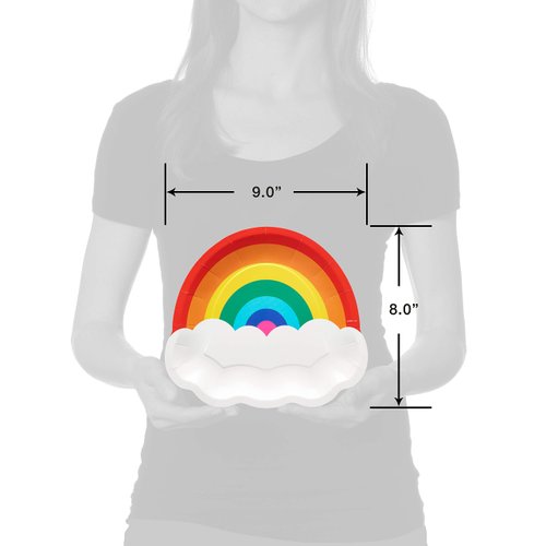 American Greetings Rainbow Party Supplies, Dinner Plates (36-Count)