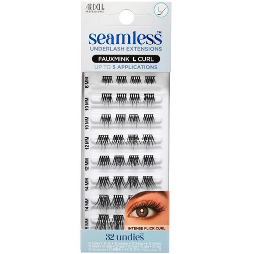 Ardell Seamless Underlash Extensions, DIY Lash Clusters, Eyelash Extension Kit, Fauxmink L Curl, Up To 5 Applications - 32 ct, 1-pack