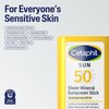 Cetaphil Sheer Mineral Sunscreen Stick for Face & Body, 0.5oz, 100% Mineral Sunscreen: Zinc Oxide & Titanium Dioxide, Broad Spectrum SPF 50, For Sensitive Skin