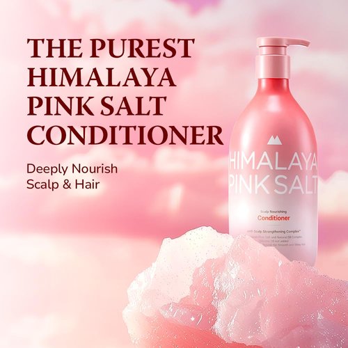 HIMALAYA PINKSALT Scalp Nourishing Conditioner - Christmas Gifts, Stocking Stuffers, Clarifying & Hydrating Conditioner for Build Up & Dry Hair with Natural Oil - Silicone & Sulfate Free (21.1 oz.)