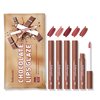 BAISEN DIARY 5 Pcs/set Silky Texture Chocolate Matte Lipsticks Set, Matte Finish, Non-stick, Waterproof Lip Gloss Chocolate Lip Glaze Set, Up to 12 Hours Lip Makeup (Set 01, 5PCS)