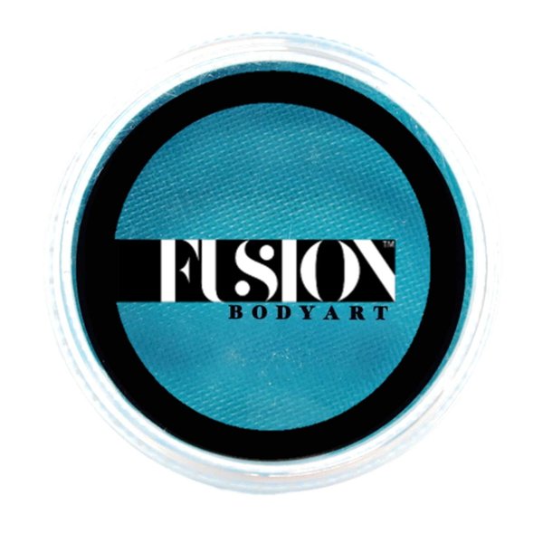 Fusion Body Art Pro Face Paint | Prime Deep Teal (32gm), Professional Quality Water Activated Face and Body Paint Supplies Single Makeup Cake Hypoallergenic, Non-Toxic, Safe, Vegan