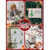 Lorvain 56 Sheets Christmas Party Games Stickers for Crafts, Christmas Make a Face Stickers Make Your Own Activities Sticker Christmas Trees Stickers for Christmas Holiday Party Favors