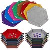 K.T. Fancy Dice Tray 8 Pieces Folding D&D Dice Tray Dice Holder Storage Box for Dice Rolling Tray PU Leather and Velvet.