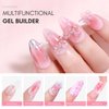 Makartt Solid Builder Nail Gel: 15ML 4 in 1 Nail Extension Gel UV Nail Glue for Acrylic Nails Rhinestones Gel 3D Nail Sculpture Gel 3D Molding Gel Hard Gel for Nails UV/LED Nail Lamp Required Clear