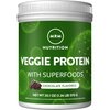 MRM Nutrition Veggie Protein with Superfoods | Chocolate Flavored | 22g Complete Protein | Over 8.8g Essential Amino acids | 13 superfoods | with Omega 3s and Omega6s | Keto Friendly | 30 Servings