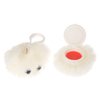 Claire's Girl's White Googly Eyed Pom Bubblegum Flavored Lip Gloss Keyring