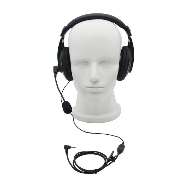 GoodQbuy® Professional Noise Cancelling Radio Overhead Headsets Headphones with VOX-PTT Boom Mic for Motorola MH230R MT350R MT352R MS355R MR355R Talkabout 2 Two Way Radio Walkie Talkie 1-pin