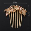 Chargances Butterfly Luxury Crystal Hair Comb Boho Shiny Flower Hair Comb Bridal Wedding Gold Rhinestone Hair Side Combs Hair Accessories Headpiece for Women and Girls (Gold)