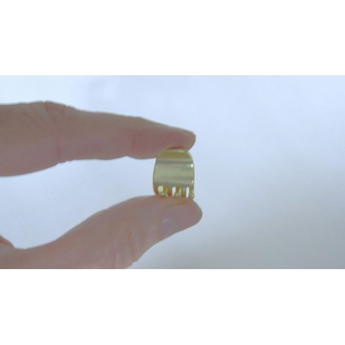 Generic Tiny mini matte gold tone metal hair claw clip (Clip quantity: 2 clips), 1 Count (Pack of 1)