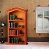 27 Pieces 1: 12 Scale Miniatures Dollhouse Books and 1 Pieces Wooden Bookcase 4 Floors Dollhouse Bookshelf Dollhouse Miniature Furniture Mini Books Model Dollhouse Decoration Accessories