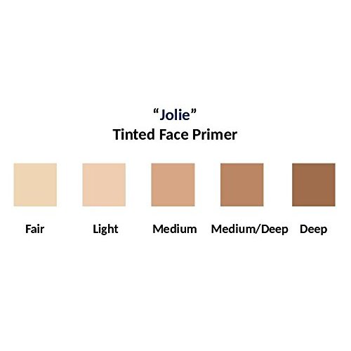 Jolie Tinted Foundation Face Primer SPF 20 Sunscreen, Subtle Radiance/Supreme Hydration - All Skin Types (Medium)