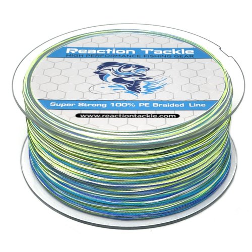 Reaction Tackle Braided Fishing Line Camo Aqua 30LB 300yd