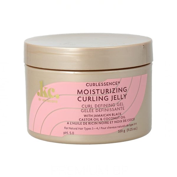 KeraCare CurlEssence Coconut Curling Jelly 11.25 oz - With Jamaican Black Castor Oil & Coconut Oil - Lock in Moisture - For Shiny & Defined Curls - SIlicone, Sulfate, & Paraben Free