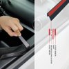 13.12Ft Car Window Seal Strip with Pry Bar Tool,Premium Rubber Weather Stripping for Noise Reduction & Interior Protection,Universal Car Essentials V-Shaped Window Trim Fits Car Truck SUV