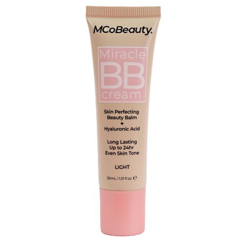 MCoBeauty Miracle BB Cream, Light, Skin-Perfecting Coverage for Effortless Beauty, Vegan, Cruelty Free Cosmetics