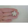 Small mini flower silver metal hair claw clip (Clip quantity: 2 clips)