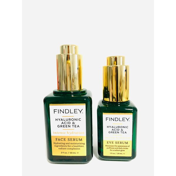 Bundle of Findley Hyaluronic Acid and Green Tea Intense Hydration Face and Eye Serum, 2 items. NO BOX.