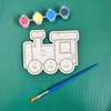 Paint by Numbers Craft Kit for Kids | 5" DIY Painting Kit Wooden Make-and-Take Craft | Parties, Home Activities, & Classrooms (Train)