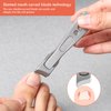 BEZOX Thick Nail Clipper with Slant Curved Blade - Seniors Toenail Clippers for Thick and Ingrown Nails, Fingernail Clippers with Built-in Nail File and Storage Pouch - Matte Silver