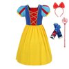 Dressy Daisy Toddler Little Girls Cotton Princess Dress Up Clothes with Accessories Halloween Birthday Party Everyday Outfit Size 5-7, Yellow