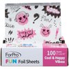 ForPro Professional Collection FUN Cool & Happy Vibes Foil Sheets, Aluminum, Pop-Up Foil Dispenser, Hair Foils for Color Application & Highlighting Services, Food Safe, 5” W x 10.75” L, 100-Count