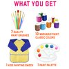Washable Kids Paint Set 10 ct, 7 Paint Brushes for Kids, Paint Pallet, Toddler Smock – Washable Paint for Kids, Kids Paint Supplies Washable Paint