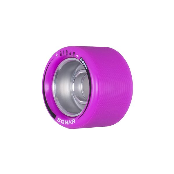 Riedell Sonar Wheels - Ninja - Speed Roller Skate Wheels - 4 Pack of 62mm x 43mm 92A Wheels | Purple