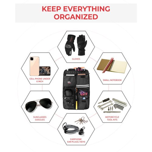 KEMIMOTO Tour Pack Lid Organizer for Road Glide Road King Electra Glide Street Glide Touring Travel-Paks