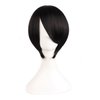 MapofBeauty 12 Inches/30cm Short Straight Cosplay Costume Wig Party Wig (Black)