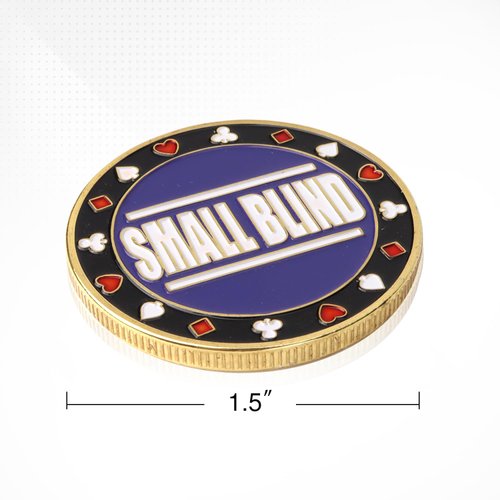 GSE Games & Sports Expert Metal Small Blind, Big Blind, Dealer Button - Set of 3 Professional Texas Hold‘em Poker Button for Gambling Card Games, Poker Nights, Tournaments