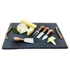 True Gourmet Cheese Tool Set, Stainless Steel with Wood Handles, Cheese Knives, Cheese Forks, 2.25 Inch Handles, Set of 4