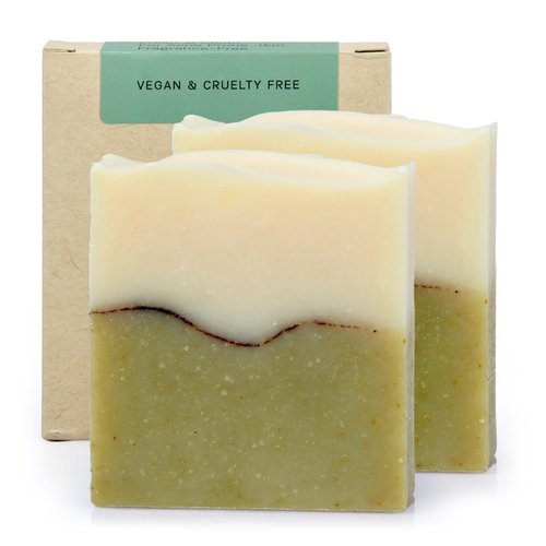 AUTHENTIC BATH & SOAP - Tea Tree Soap Bar - Cold Processed, Natural, Fresh and Clean for Sensitive Skin, Face & Body Wash for Man & Woman, Cruelty Free & Vegan, Fragrance Free. (Pack of 2) 4.2 Oz Each