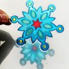 30 Sets Winter Snowflake Suncatchers Craft Kits DIY Glow In The Dark Window Paint Art Kit Christmas Snowflake Craft for Classroom Winter Christmas Holiday Seasonal Activities Art Project (Style1)