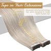Ve Sunny Blonde Tape in Hair Extensions Human Hair Platinum Blonde Tape on Hair Extensions Blonde Tape in Extensions Real Human Hair Blonde Tape in Human Hair Extensions Straight 20pcs 50g 14inch