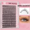 Mayhug Natural Lash Clusters - 8-14mm Mix Length Cluster Eyelash Extensions, 168PCS Wispy Lash Clusters with Thin Band, Soft Reusable Eyelash Clusters Easy to Use at Home (Casual)